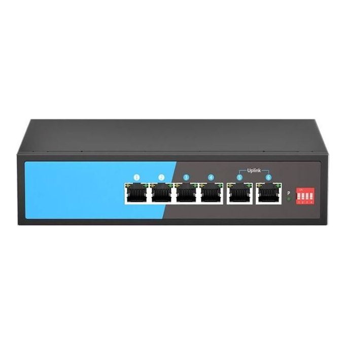 Link LKSPOE4G1 Switch di Rete Poe 60Watt Gigabit 10-100-1000 4 Porte Poee 2 Porte Uplink - Disponibile in 3-4 giorni lavorativi