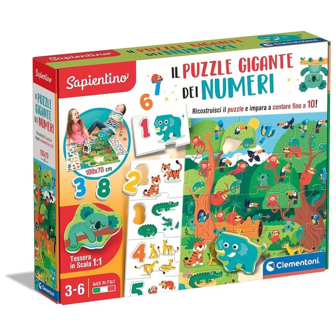 Clementoni Sapientino Il Puzzle Gigante dei Numeri - Disponibile in 3-4 giorni lavorativi