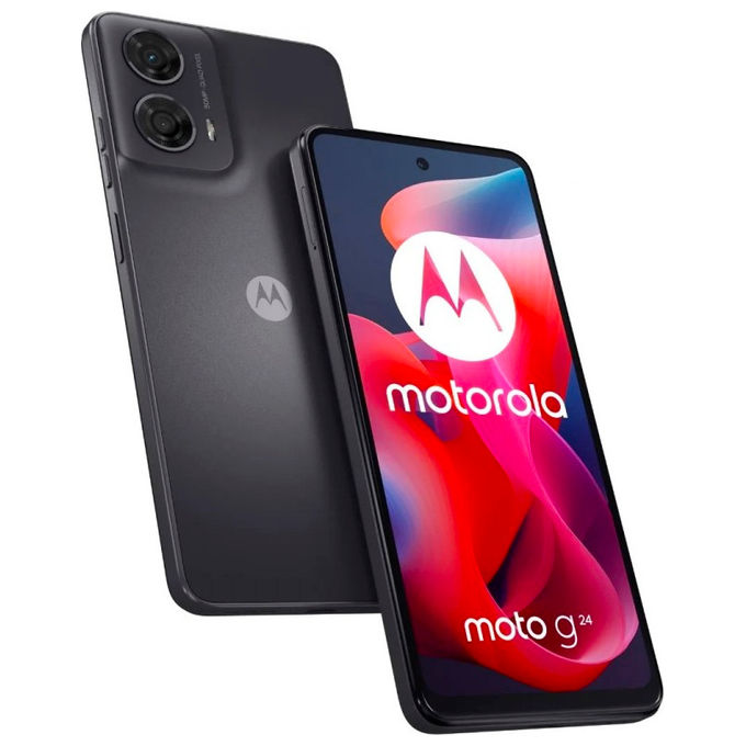 Smartphone nuovo Motorola Moto g24 4Gb 128Gb 6.56'' Dual Sim Matte Charcoal Tim - Disponibile in 3-4 giorni lavorativi