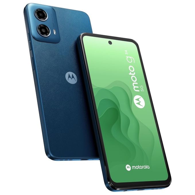 Smartphone nuovo Motorola Moto g34 5G 4Gb 128Gb 6.5'' Dual Sim Ocean Green - Disponibile in 3-4 giorni lavorativi