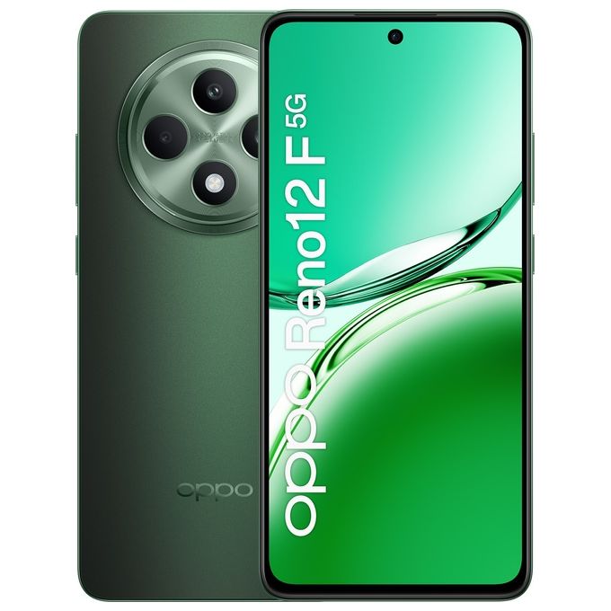 Smartphone nuovo Oppo Reno12 F 5G 8Gb 256Gb 6.67'' Amoled 120Hz Dual Sim Black Green - Disponibile in 3-4 giorni lavorativi