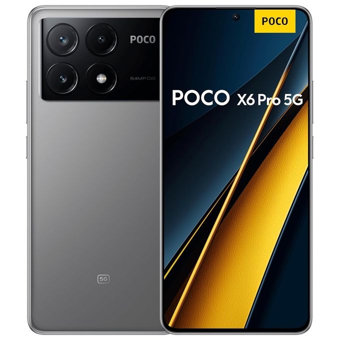 Smartphone nuovo Poco X6 Pro 5G 12Gb 512Gb 6.67'' Amoled 120Hz Dual Sim Grey - Disponibile in 3-4 giorni lavorativi