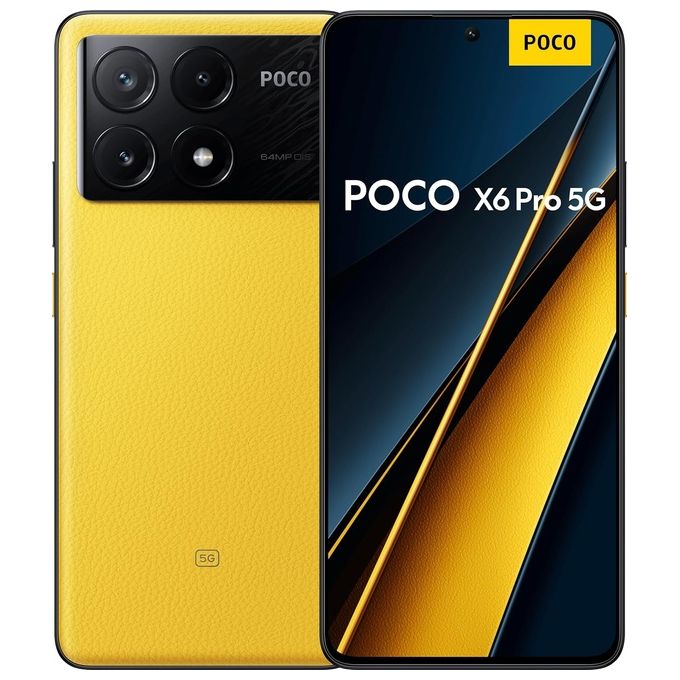 Smartphone nuovo Poco X6 Pro 5G 8Gb 256Gb 6.67'' Amoled 120Hz Dual Sim Yellow - Disponibile in 3-4 giorni lavorativi