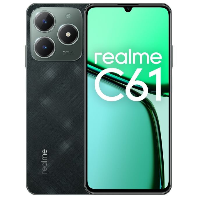 Smartphone nuovo Realme C61 6Gb 128Gb 6.7'' Dual Sim Dark Green Vodafone - Disponibile in 3-4 giorni lavorativi