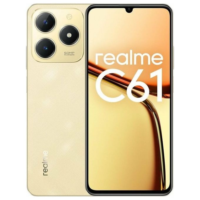 Smartphone nuovo Realme C61 6Gb 128Gb 6.7'' Dual Sim Sparkle Gold Vodafone - Disponibile in 3-4 giorni lavorativi