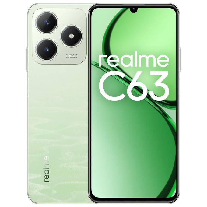 Smartphone nuovo Realme C63 8Gb 256Gb 6.75'' Dual Sim Jade Green - Disponibile in 3-4 giorni lavorativi