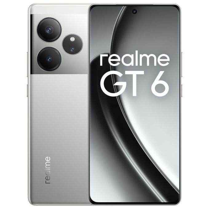 Smartphone nuovo Realme GT6 5G 16Gb 512Gb 6.78'' Amoled 120Hz Dual Sim Fluid Silver - Disponibile in 3-4 giorni lavorativi