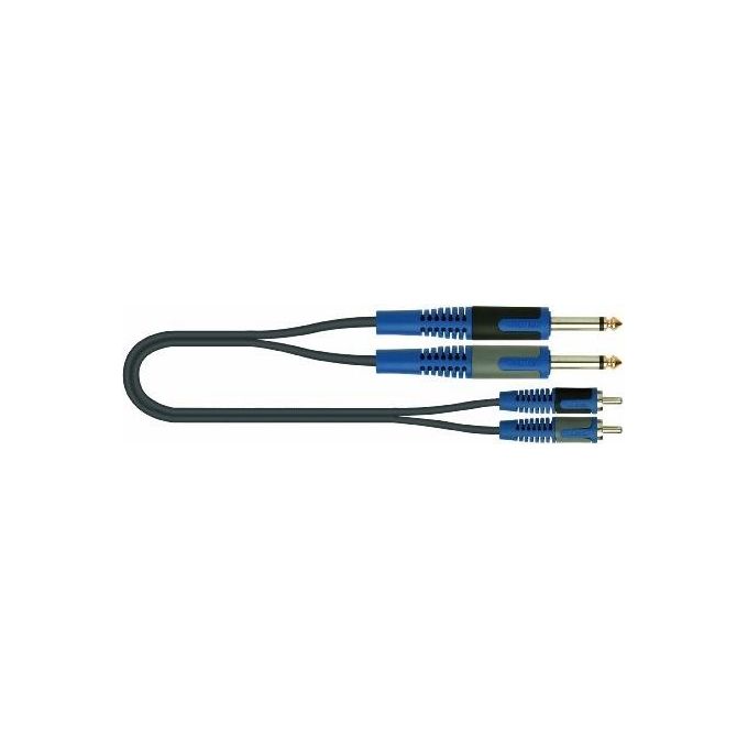 Quiklok Cavo Assemblato Adattatore 2 Jack 6.3 Mono -2 Rca Maschio 2mt - Disponibile in 3-4 giorni lavorativi