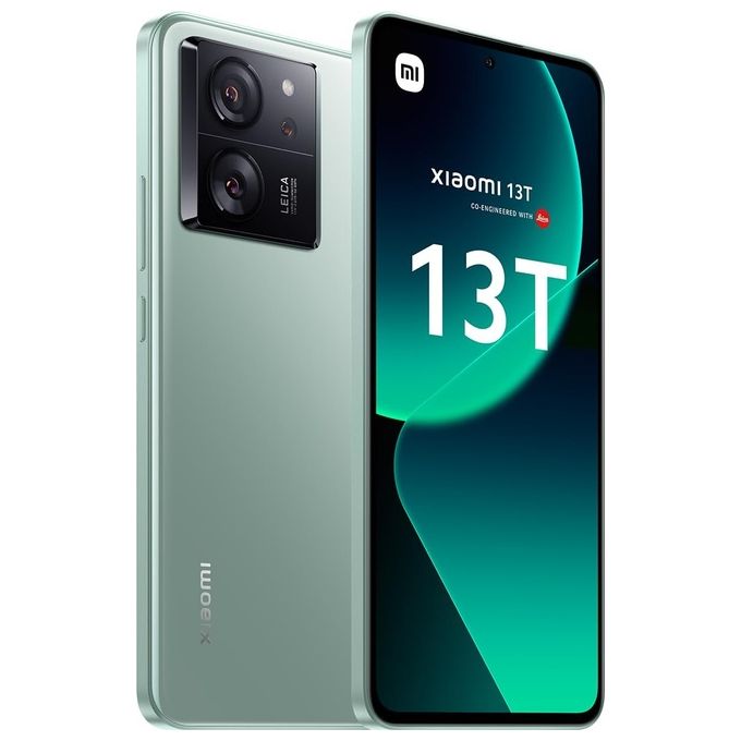 Smartphone nuovo Xiaomi 13T 5G 8Gb 256Gb 6.67'' Amoled 144Hz Dual Sim Meadow Green - Disponibile in 3-4 giorni lavorativi