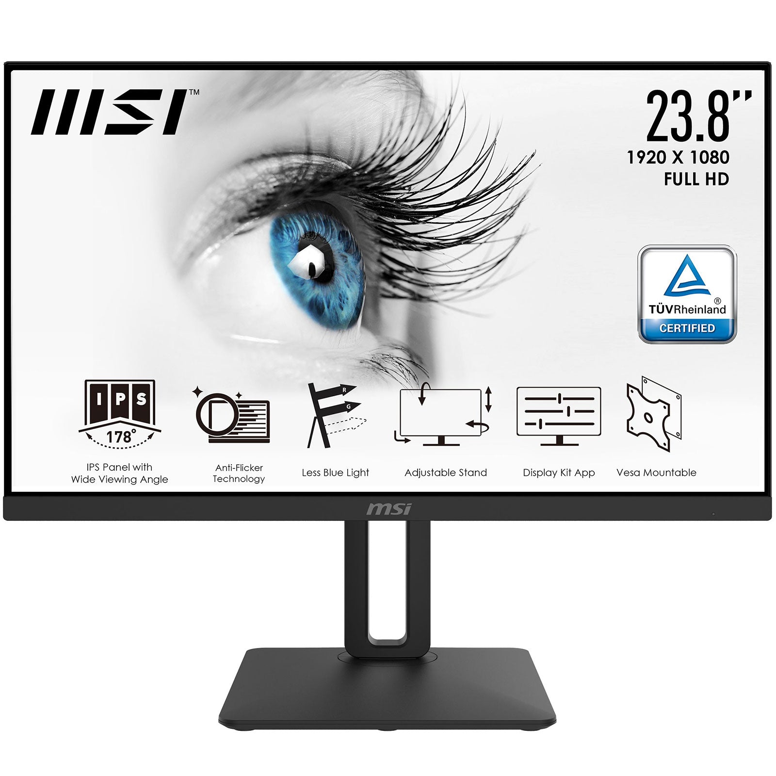 MSI Pro MP2412 Monitor 24" (23.8") 1920 x 1080 Pixel Full HD LCD Nero - Disponibile in 2-4 giorni lavorativi