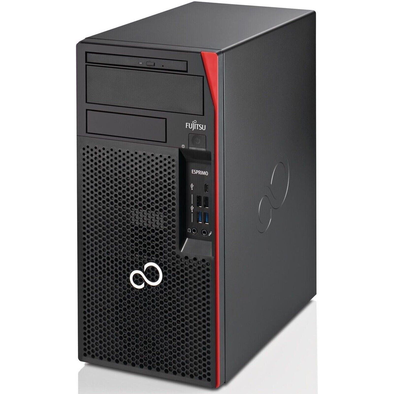 PC Desktop Ricondizionato - Grado A - PC Computer Ricondizionato Fujitsu Esprimo P757 Tower Intel i7-6700T Ram 16GB SSD 240GB DVD-ROM Freedos - Disponibile in 2-4 giorni lavorativi GameSIDE&Tech