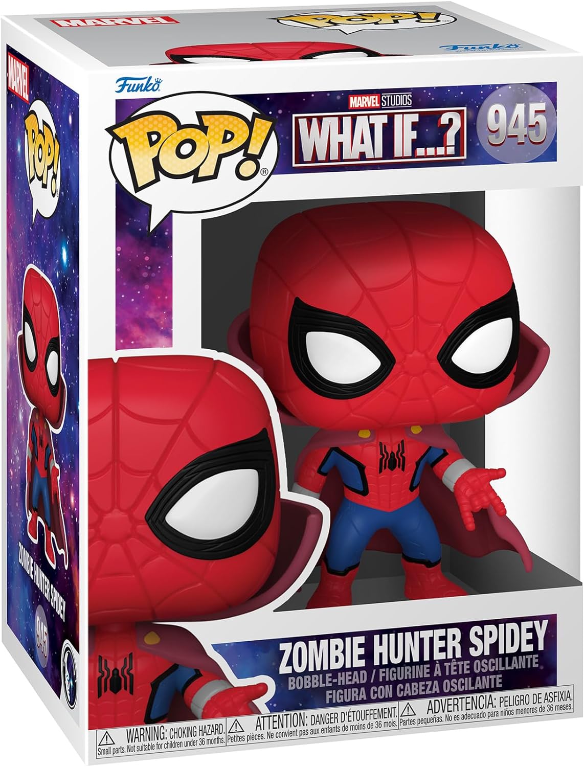 Funko Pop! Marvel: What If ? - 945 Zombie Hunter Spidey 9 cm - Disponibilità immediata FUNKO