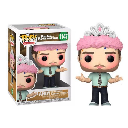 FUNKO POP PARKS AND RECREATION 1147 - ANDY AS PRINCESS RAINBOW SPARKLE Disponibile in 2-4 giorni lavorativi Funko