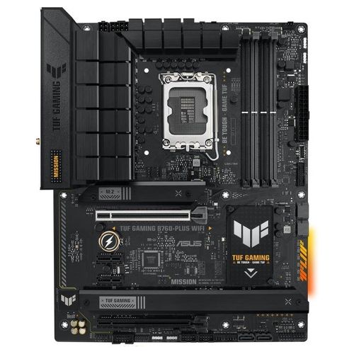 Asus TUF Gaming B760-PLUS WiFi Scheda Madre Intel B760 LGA 1700 ATX DDR5 PCIe 5.0 3 Slot M.2 WiFi 6E USB 3.2 Gen 2 Type-C Nero - Disponibile in 3-4 giorni lavorativi Asus