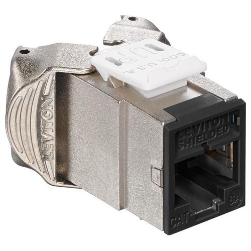 Leviton Connettore Cat.6a Schermato Nero - Disponibile in 3-4 giorni lavorativi Leviton