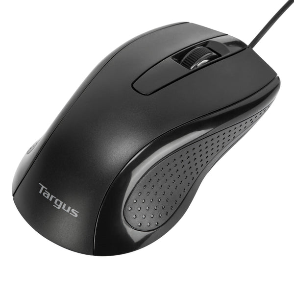 Targus Full-Size Mouse Antimicrobico Ottica Cablato USB Nero - Disponibile in 3-4 giorni lavorativi Targus